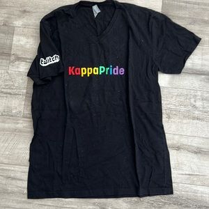 Twitch V-Neck Kappa Pride Black T-Shirt New